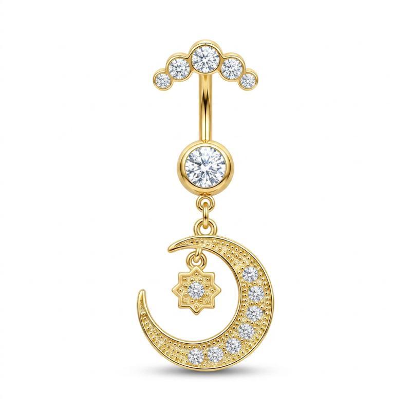 Body Jewelry Belly Button Rings - Набор из 5 модных украшений для