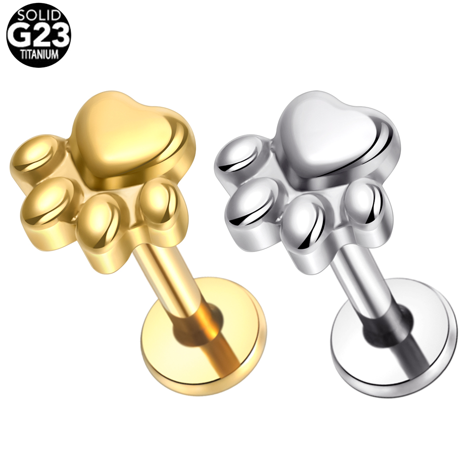 Body Jewelry Implant Grade Titanium - 1 шт., серьги-гвоздики из титана для
