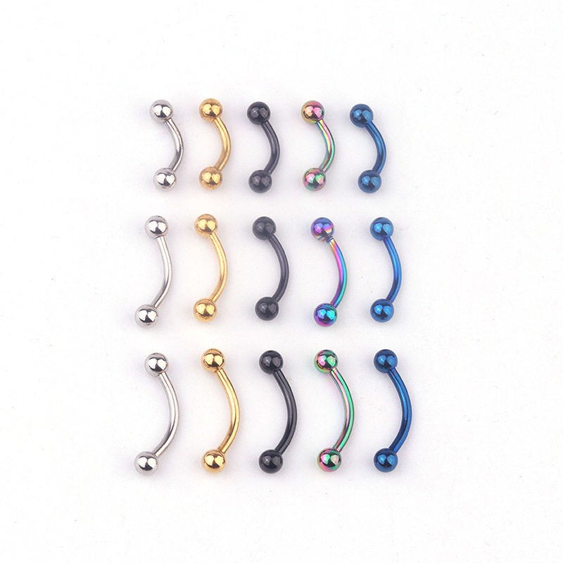 Body Jewelry Ear - 5 шт./лот, 16G, изогнутая штанга из