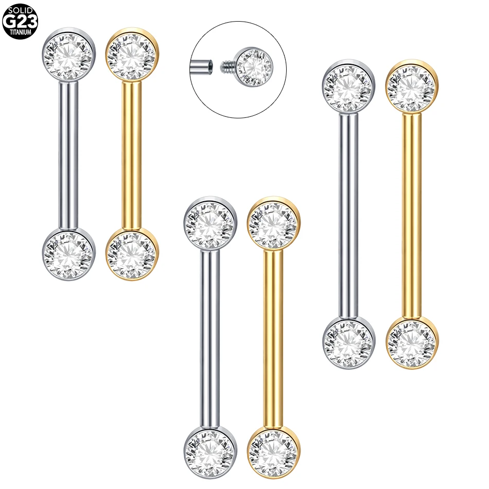 Body Jewelry Implant Grade Titanium - 1/5 шт., титановая штанга для сосков