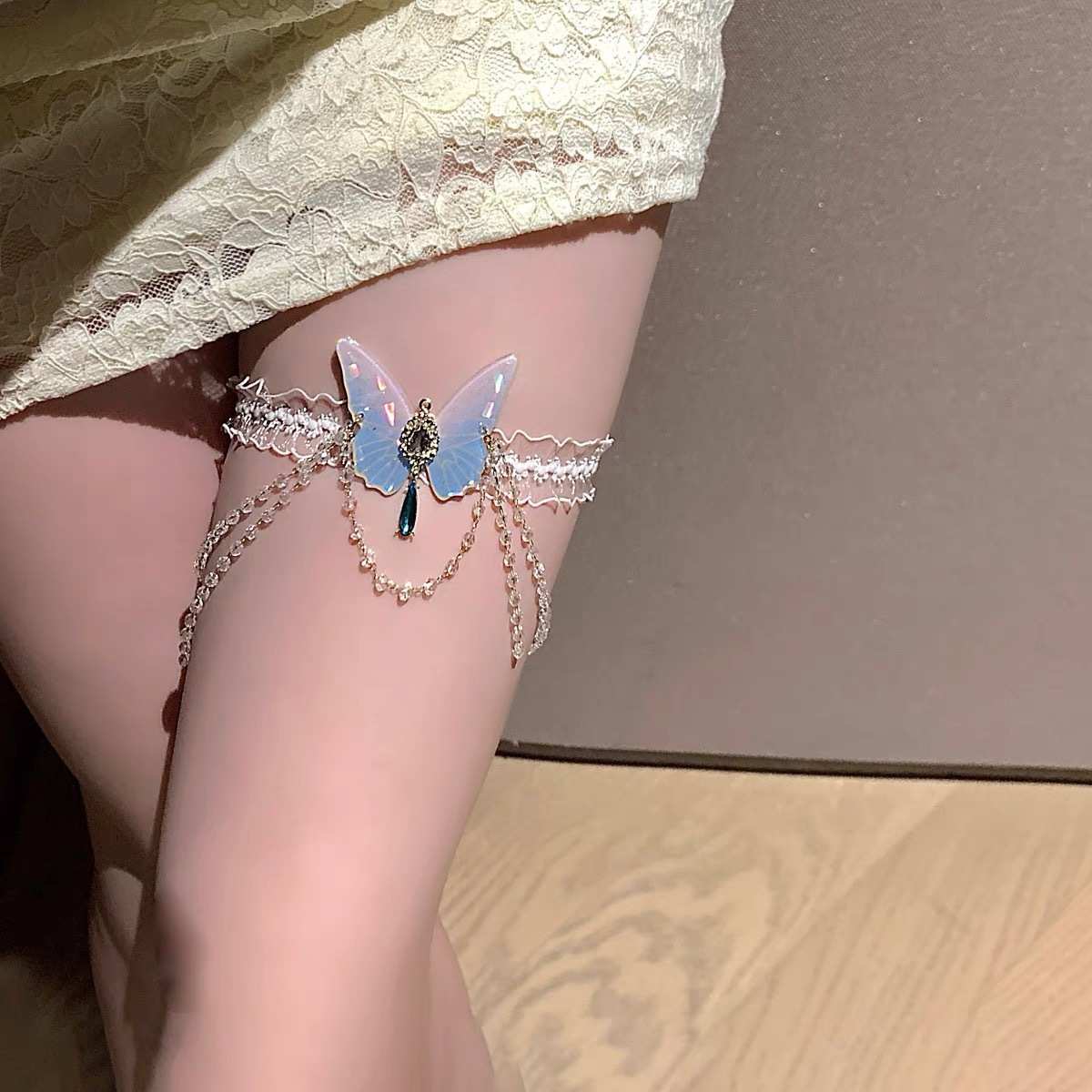 Body Jewelry Leg Chain - Модная эластичная кружевная цепочка на ногу