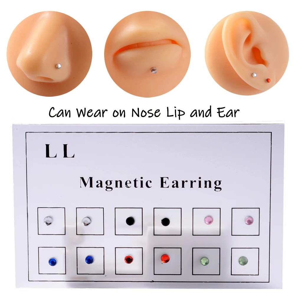 Body Jewelry Ear - 12 шт./карта поддельный дерьмо без пирсинга