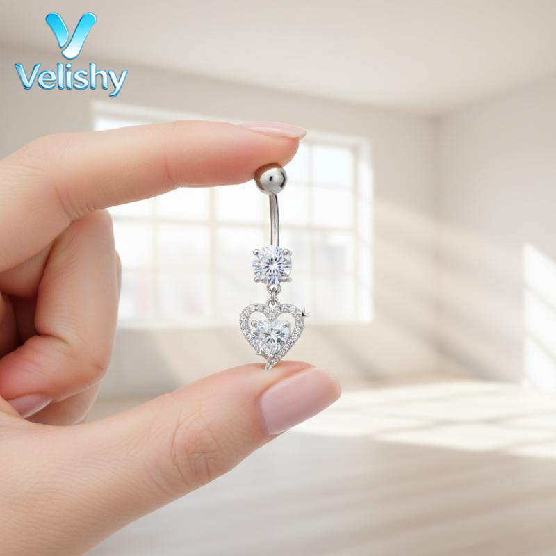Body Jewelry Belly Button Rings - Серьга-кольцо для пупка из хирургической стали,