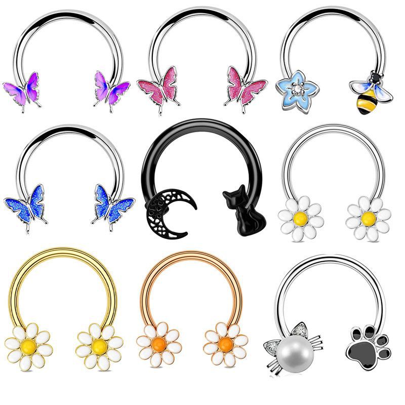Body Jewelry Ear - Кольцо для пирсинга 16G из хирургической