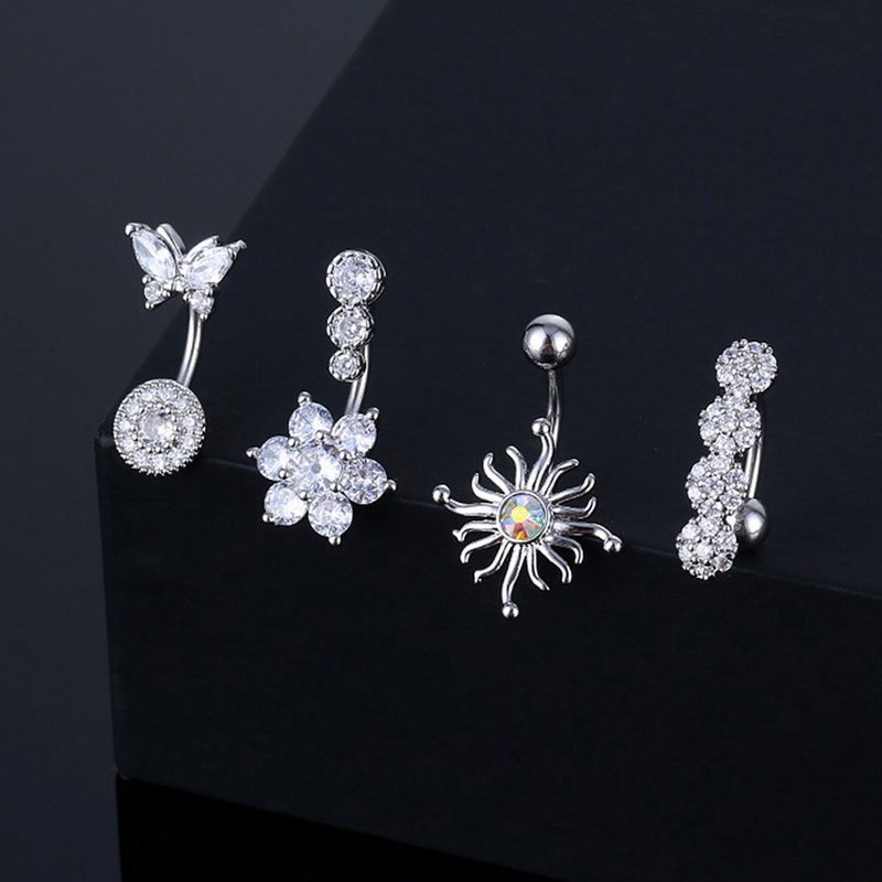 Кристаллическое кольцо для пуп – обзор и цена Body Jewelry Belly Button Rings
