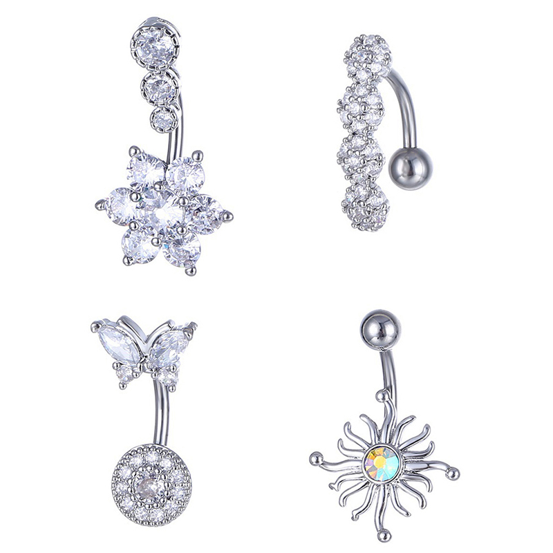 Кристаллическое кольцо для пуп – обзор и цена Body Jewelry Belly Button Rings