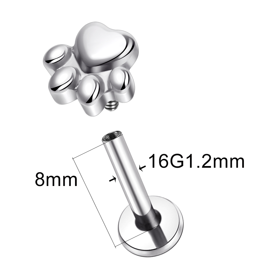 1 шт., серьги-гвоздики из тита – обзор и цена Body Jewelry Implant Grade Titanium