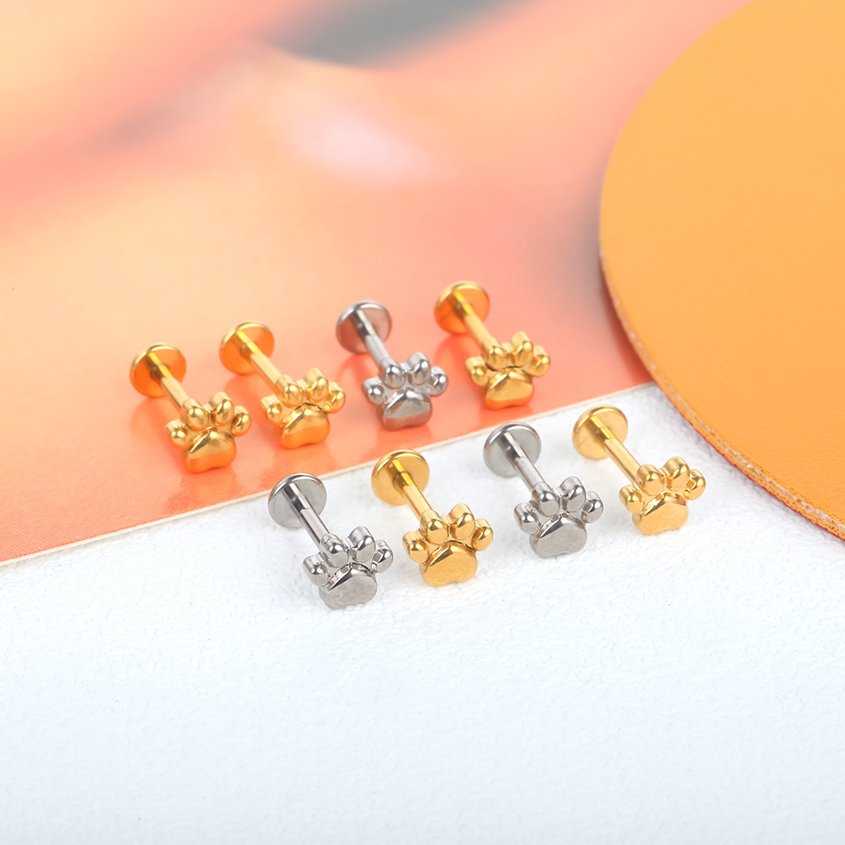 1 шт., серьги-гвоздики из тита – обзор и цена Body Jewelry Implant Grade Titanium