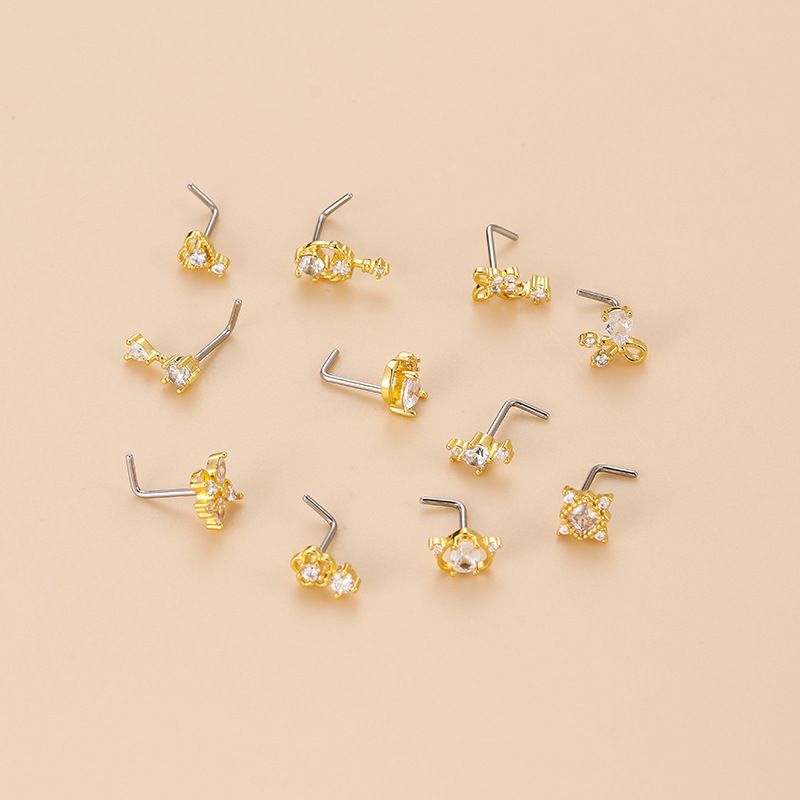 Серьга-гвоздик для носа L-обра – обзор и цена Body Jewelry Ear