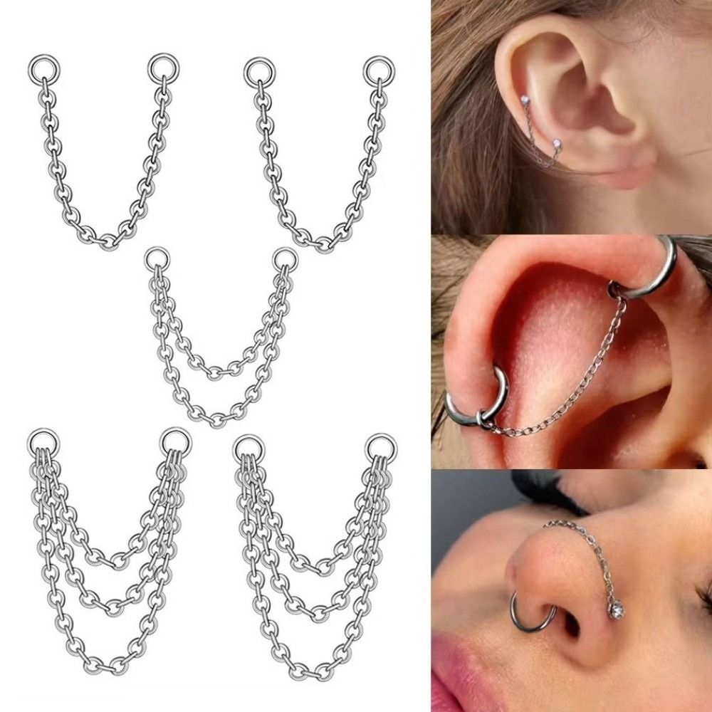 Модная титановая цепочка для н – обзор и цена Body Jewelry Ear