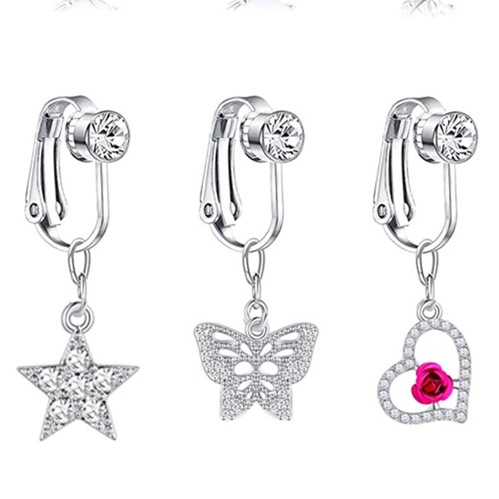 Серьги-клипсы в виде бабочек,  – обзор и цена Body Jewelry Belly Button Rings