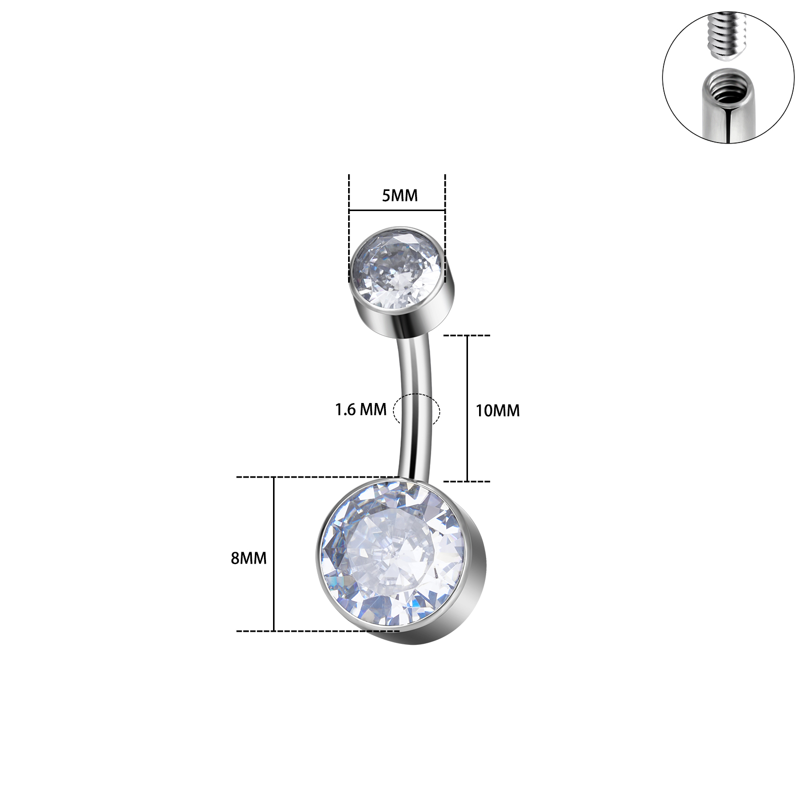 Пирсинг для пупка из титана G2 – обзор и цена Body Jewelry Implant Grade Titanium
