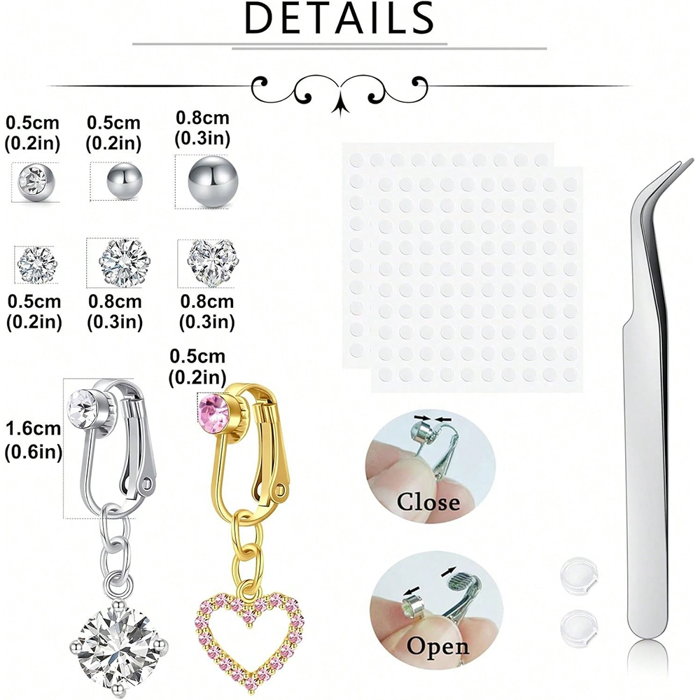 Золотистые клипсы-бабочки для  – обзор и цена Body Jewelry Belly Button Rings